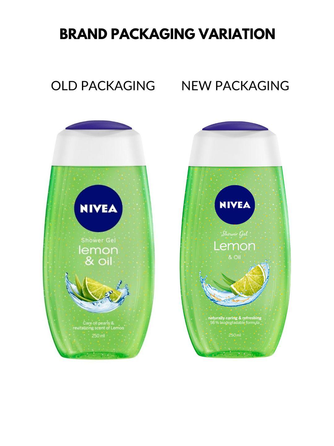 nivea women pack of 3 lemon & oil shower gels 250 ml each