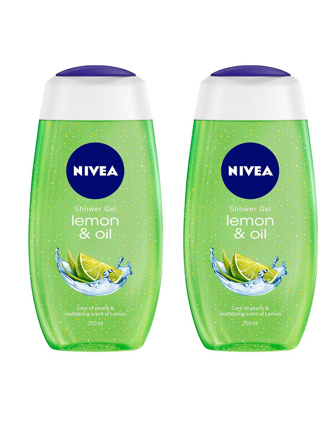 nivea women set of 2 lemon & oil care shower gel
