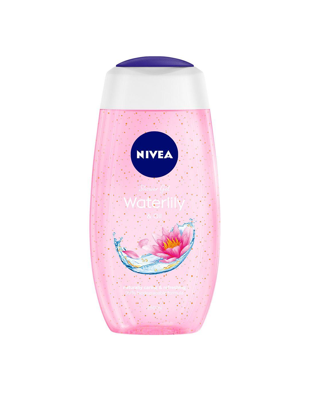 nivea women set of 3 water lily & oil shower gel