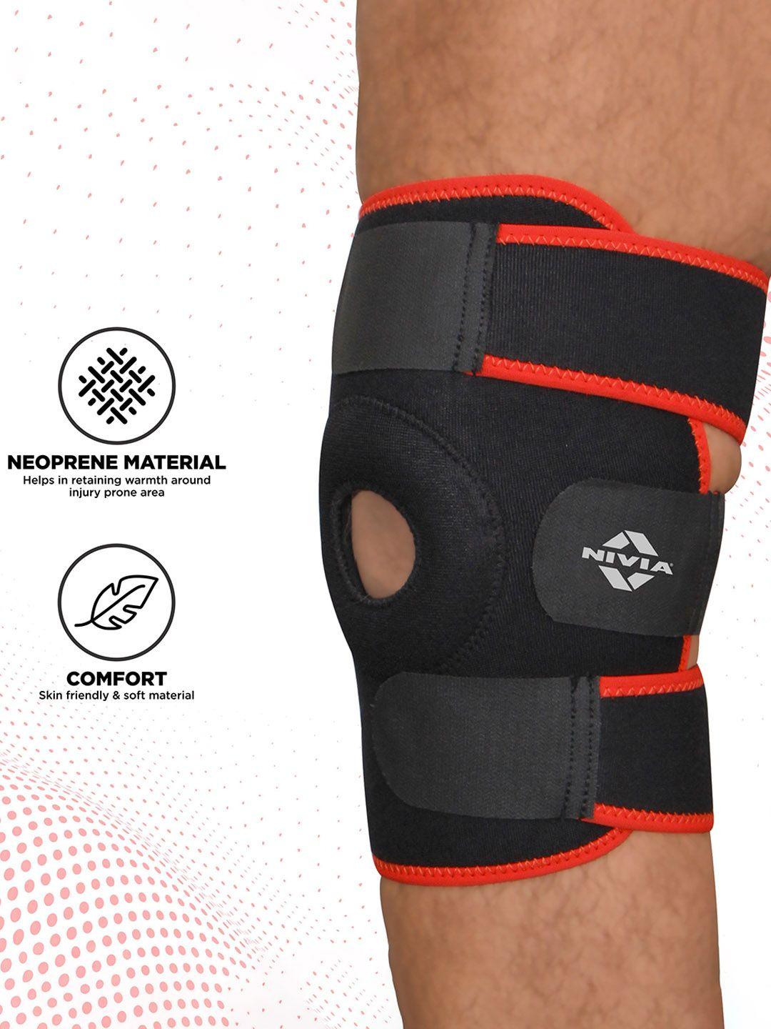 nivia orthopedic adjustable knee support with patella hole
