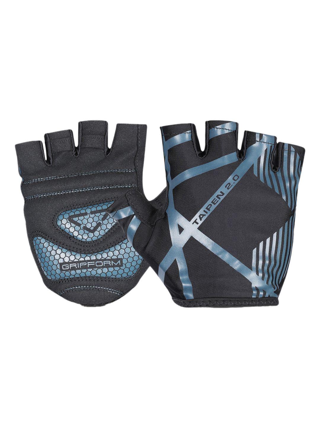 nivia unisex blue printed fitness gloves