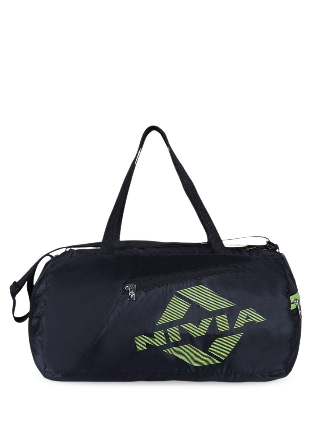 nivia printed shoulder straps foldable sports duffel bag