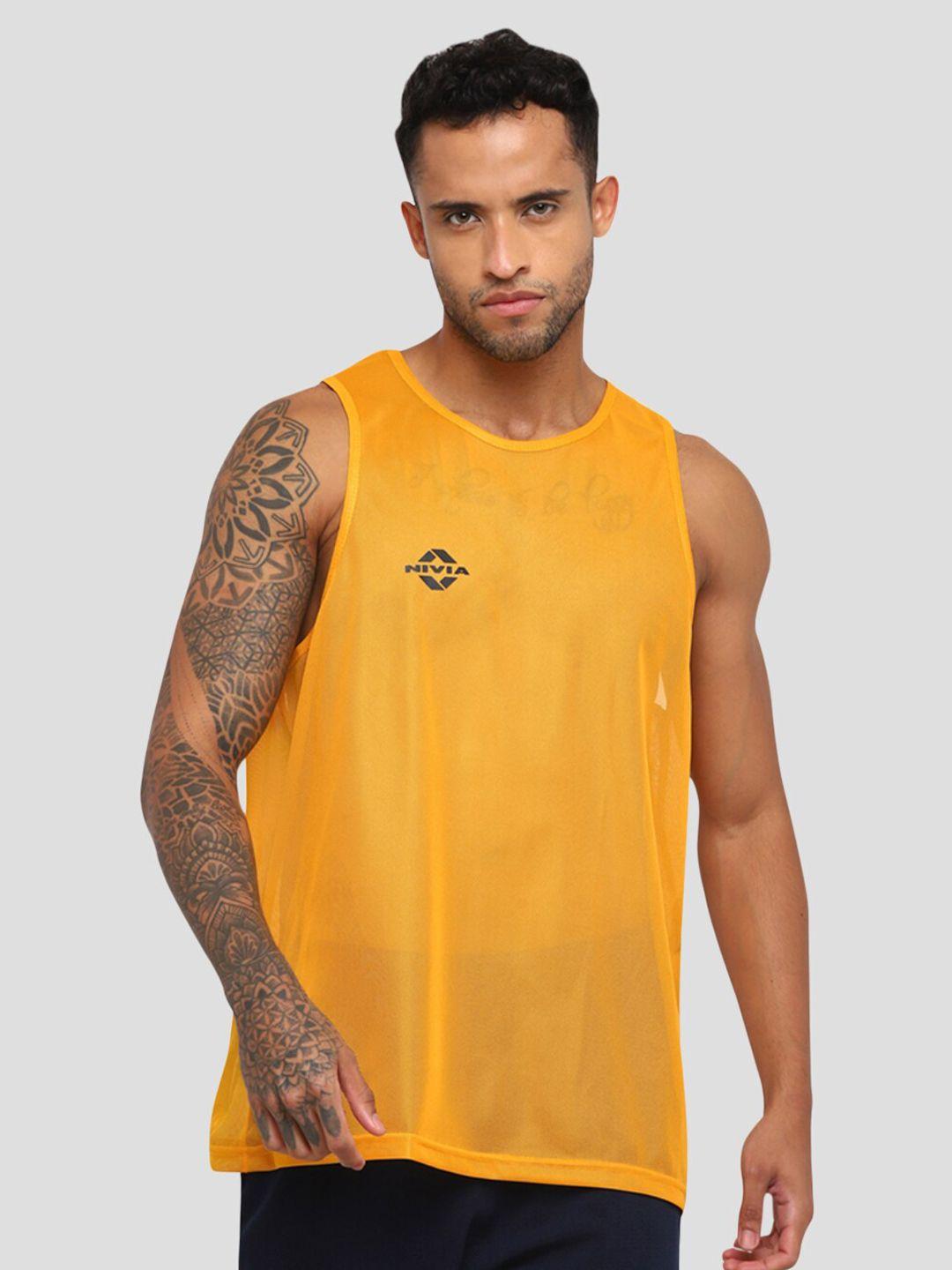 nivia round neck sleeveless sports t-shirt