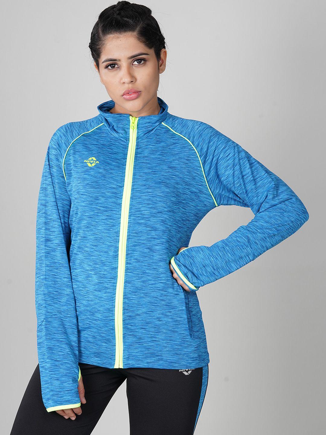 nivia women reflective strip running sporty jacket