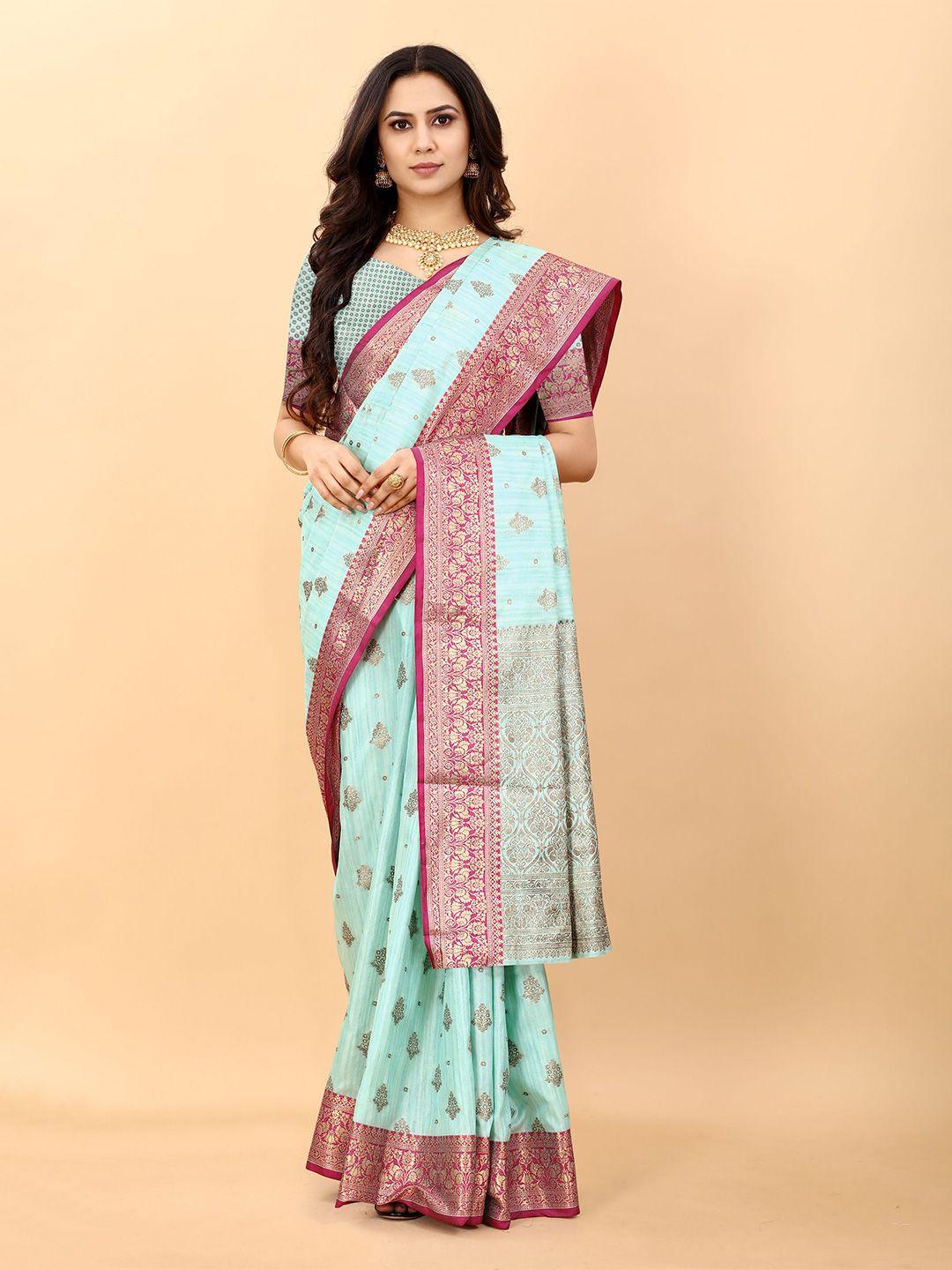 niwaa floral woven design silk kanjeevaram saree