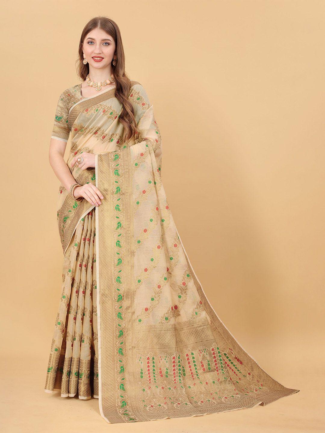 niwaa woven design zari organza banarasi saree