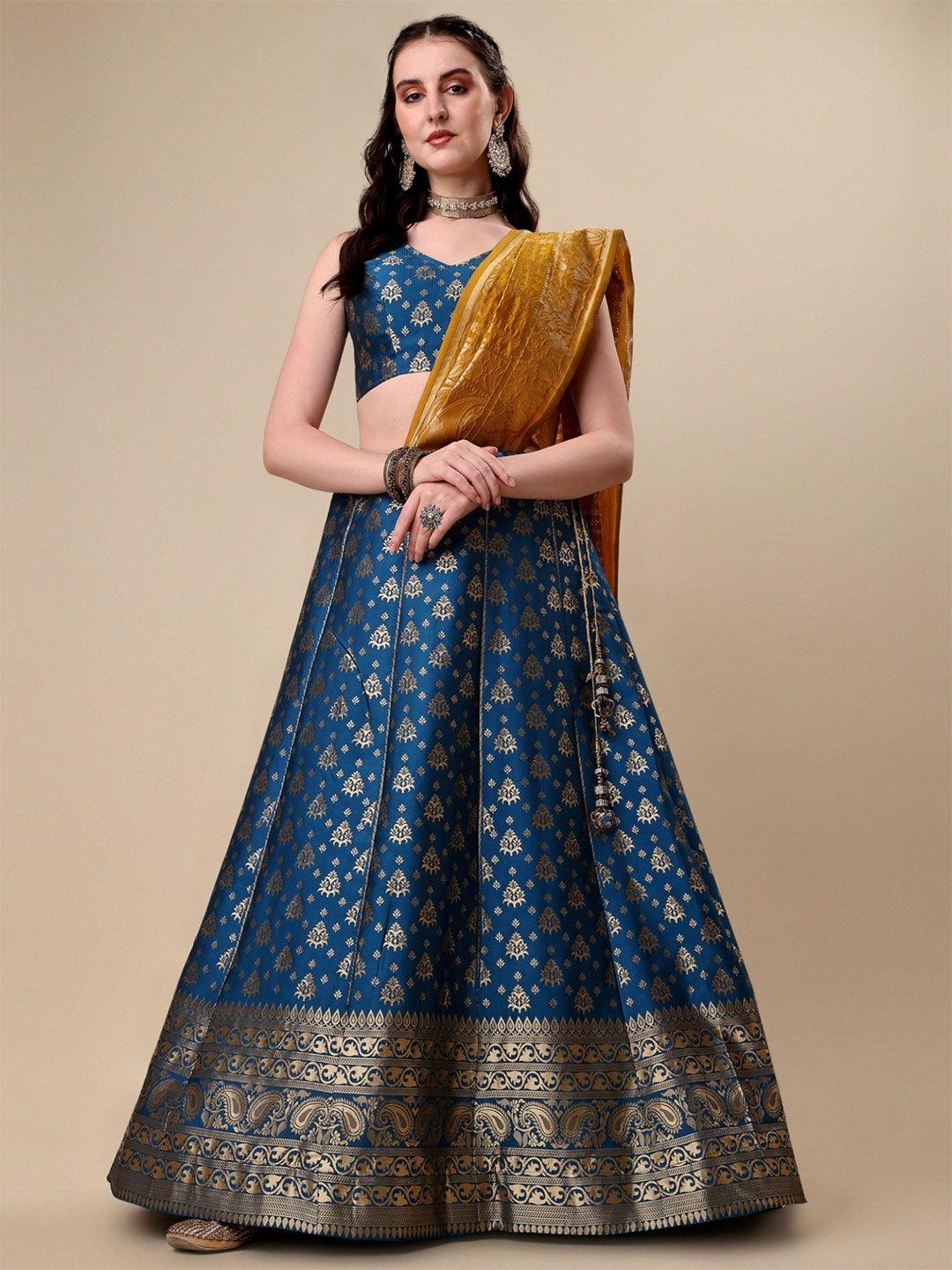 niza fashion sleeveless ready to wear lehenga & unstitched blouse with dupatta