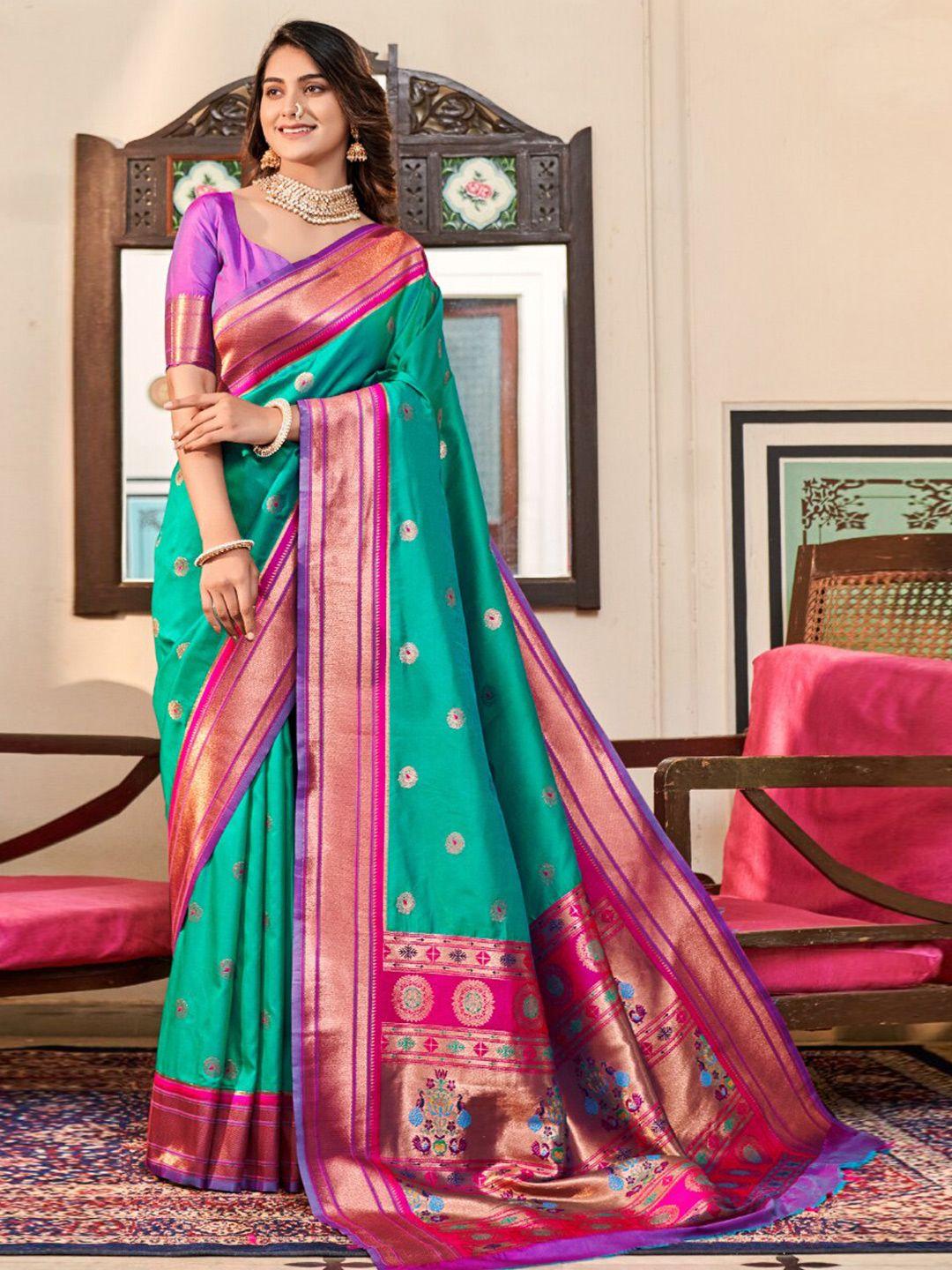 nk textiles ethnic motif woven design paithani saree