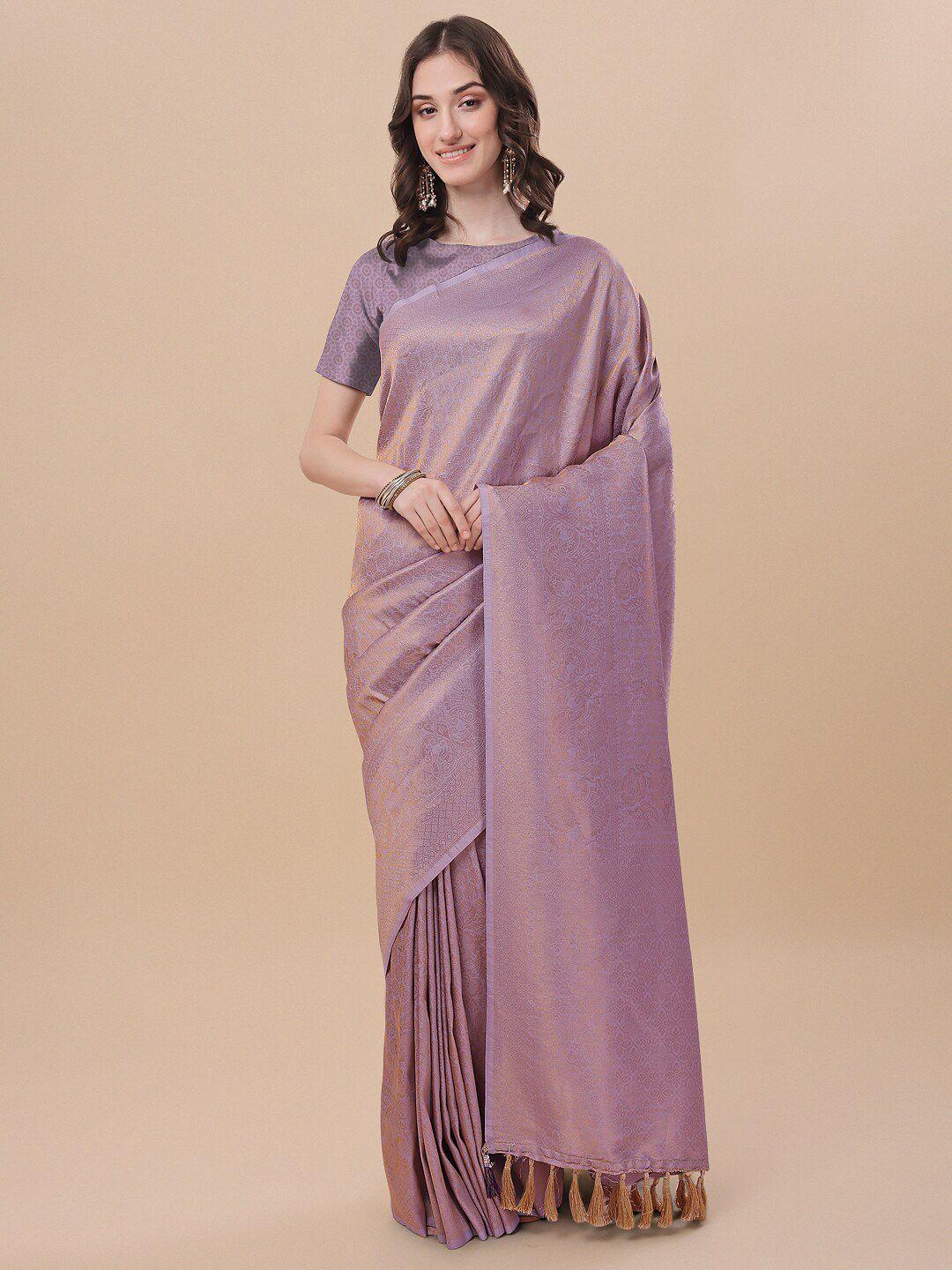 nk textiles floral silk blend designer kanjeevaram saree
