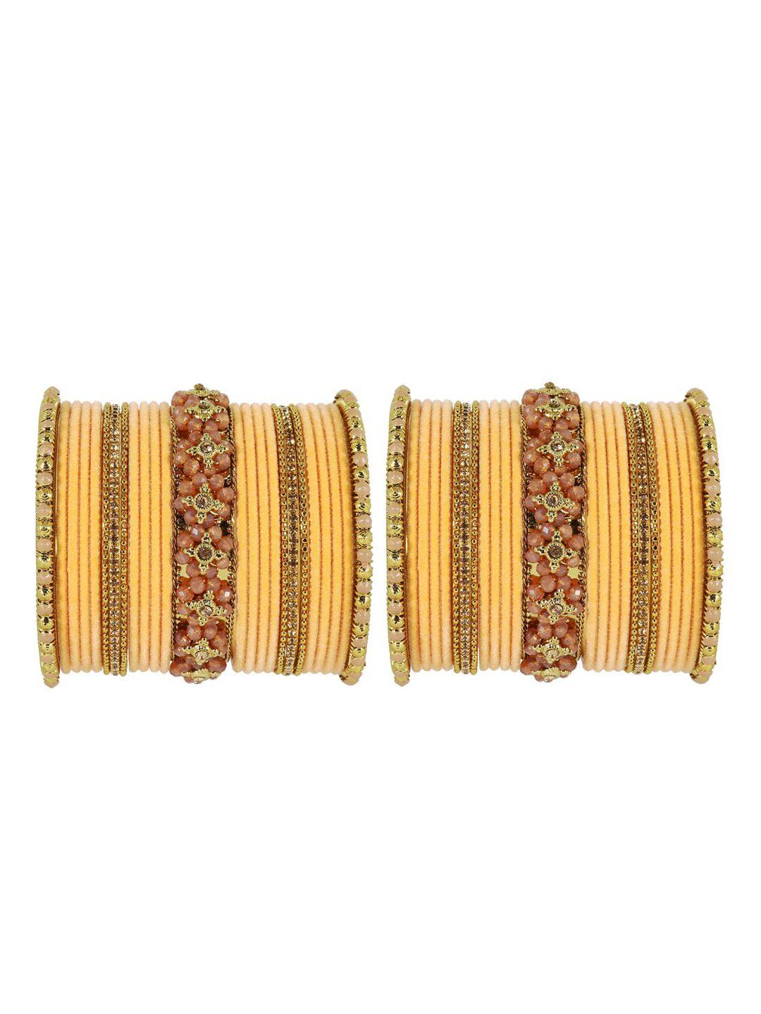 nmii 52 pieces stone-studded bangles