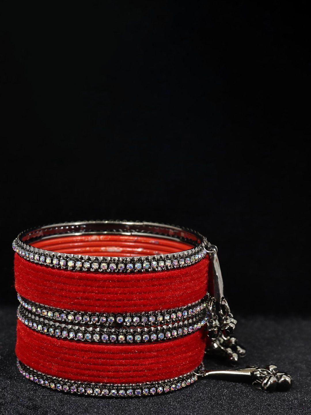 nmii set of 16 zircon gemstone studded bangles