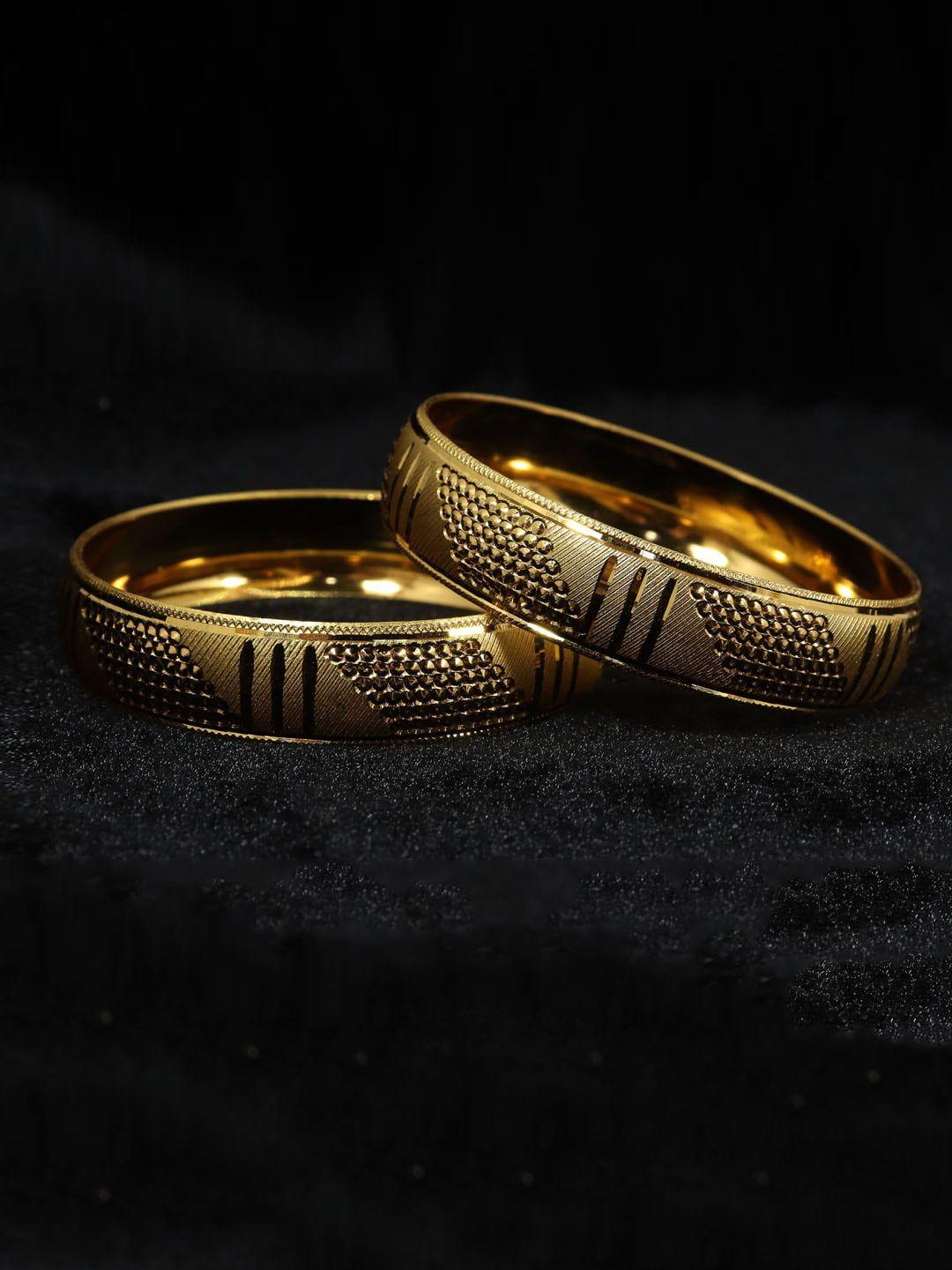 nmii set of 2 gold-plated bangles