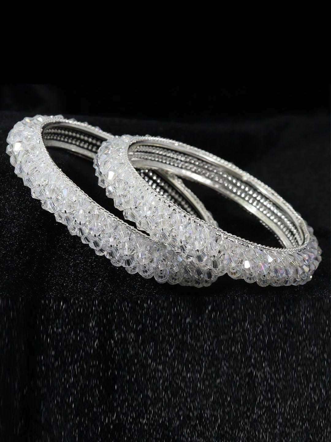 nmii set of 2 silver-plated bangles