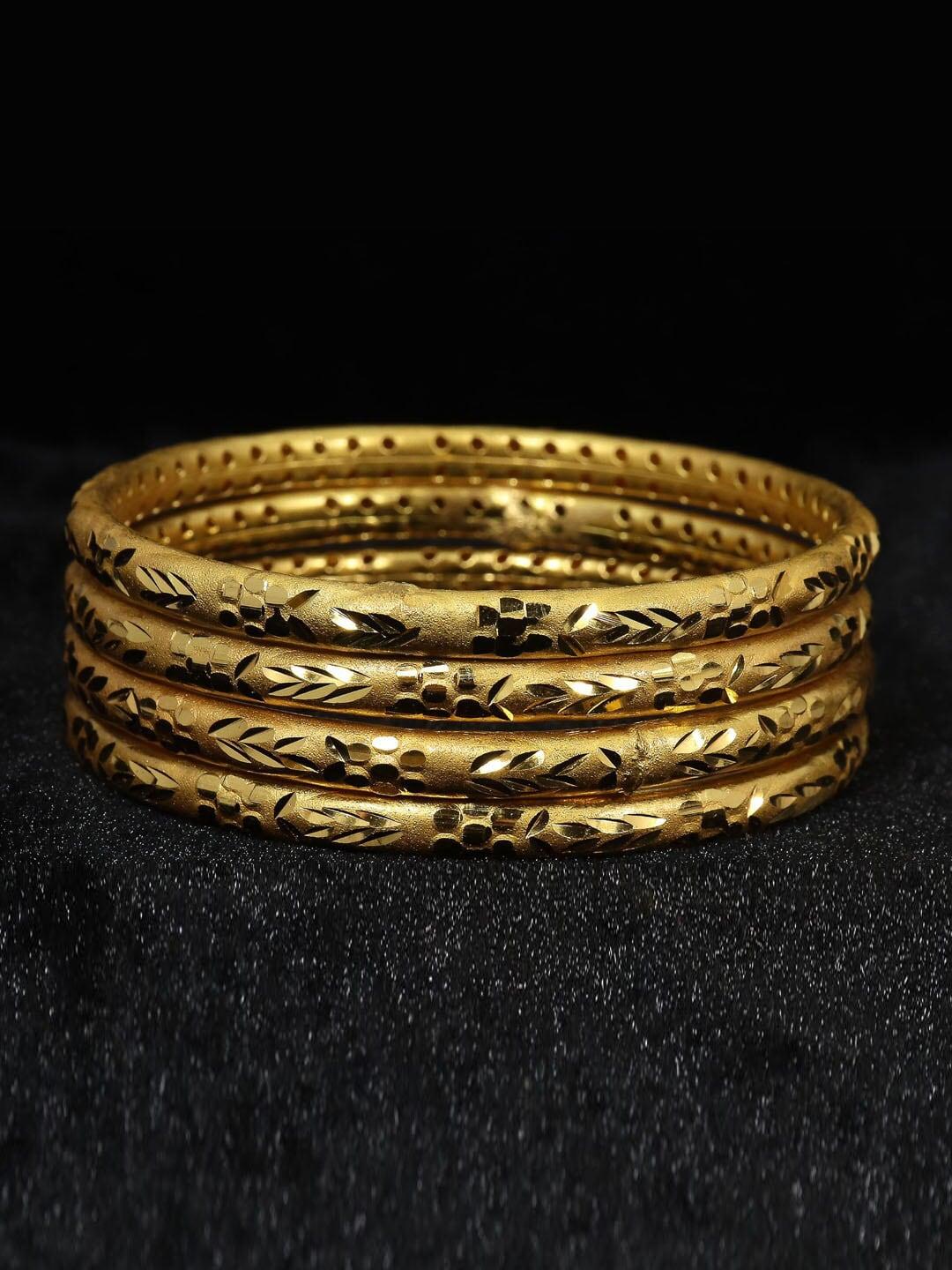 nmii set of 4 gold-plated bangles