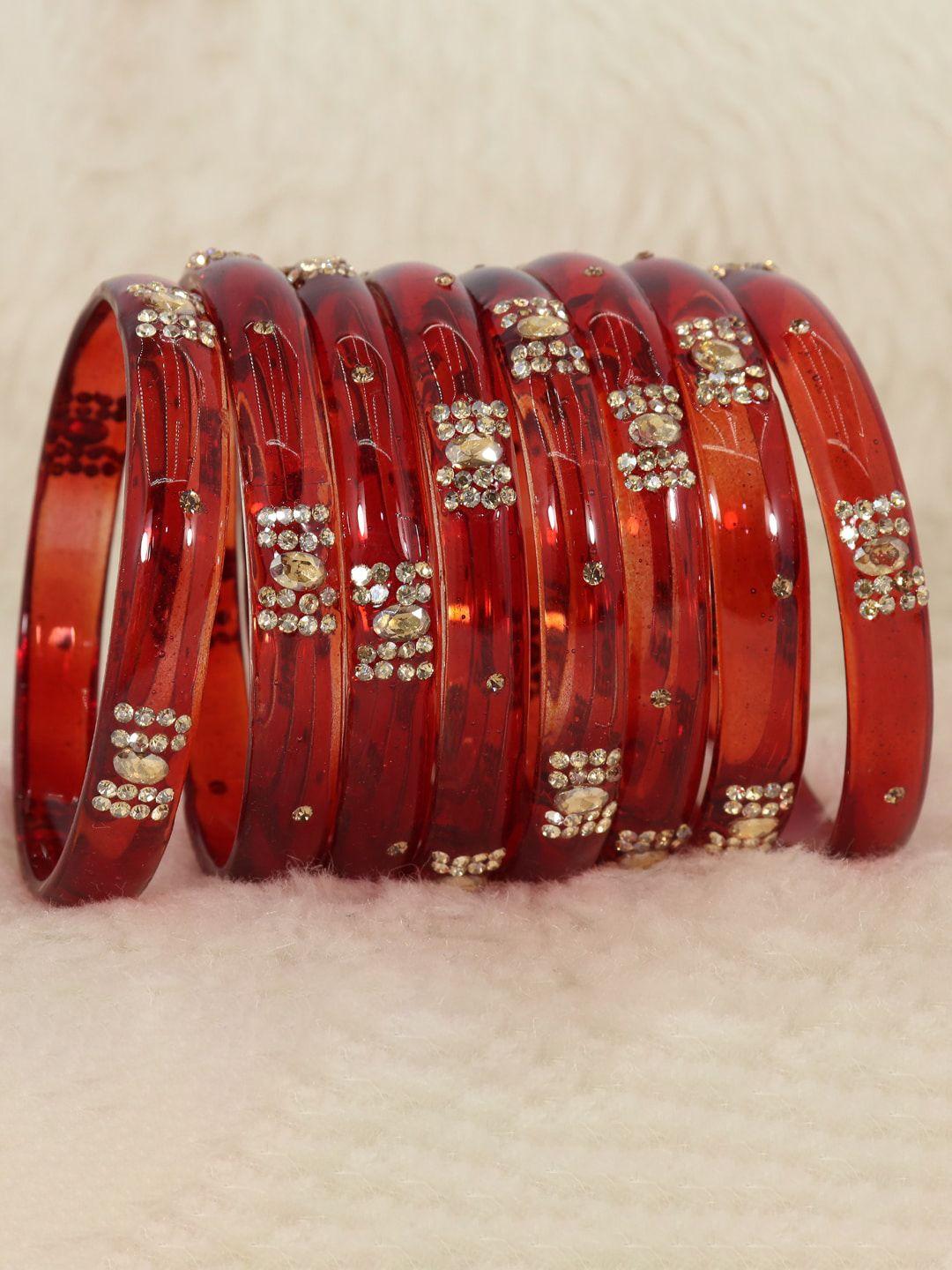 nmii set of 8 crystal studded bangles