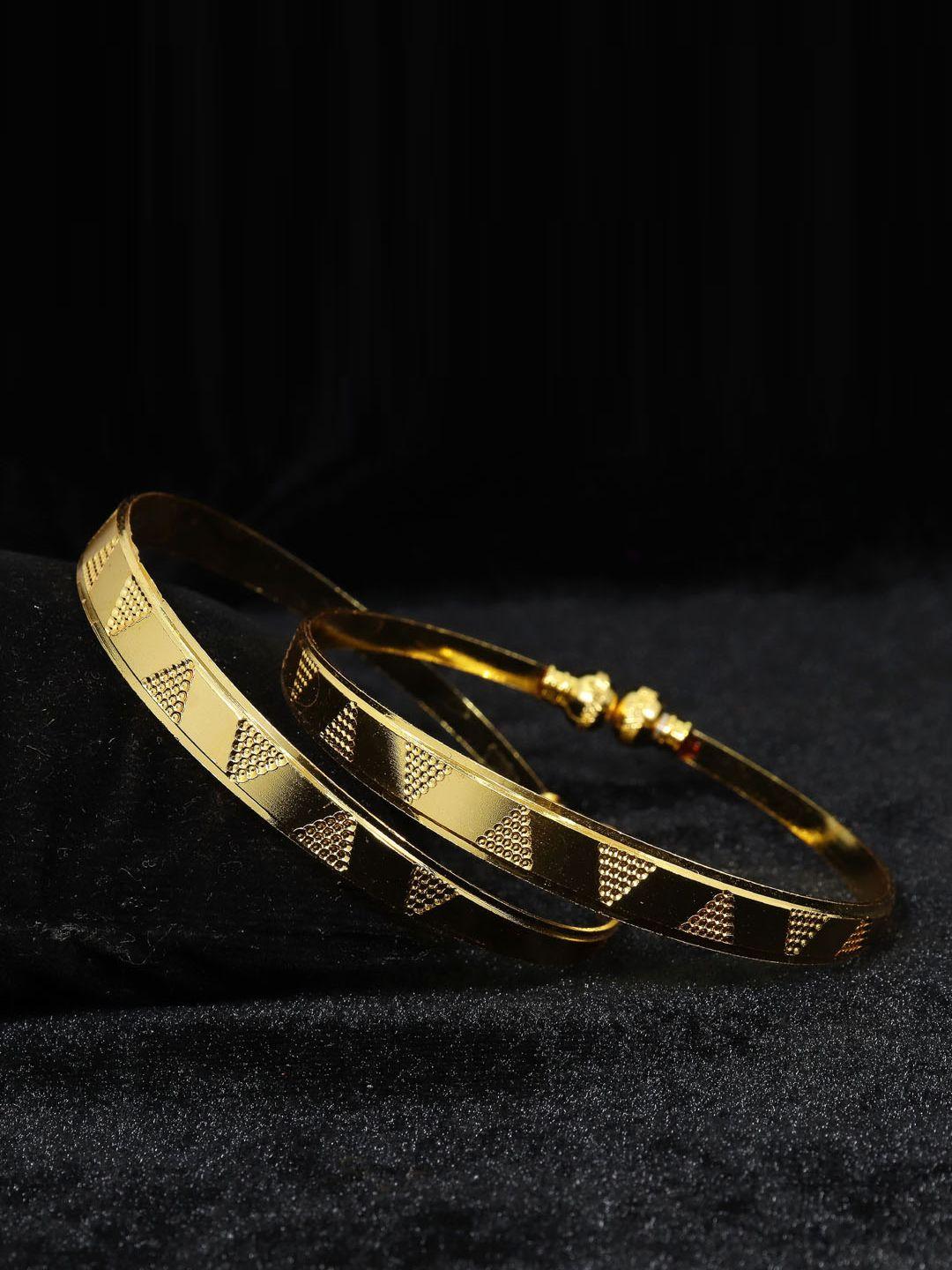 nmii set of 2 gold-plated bangles