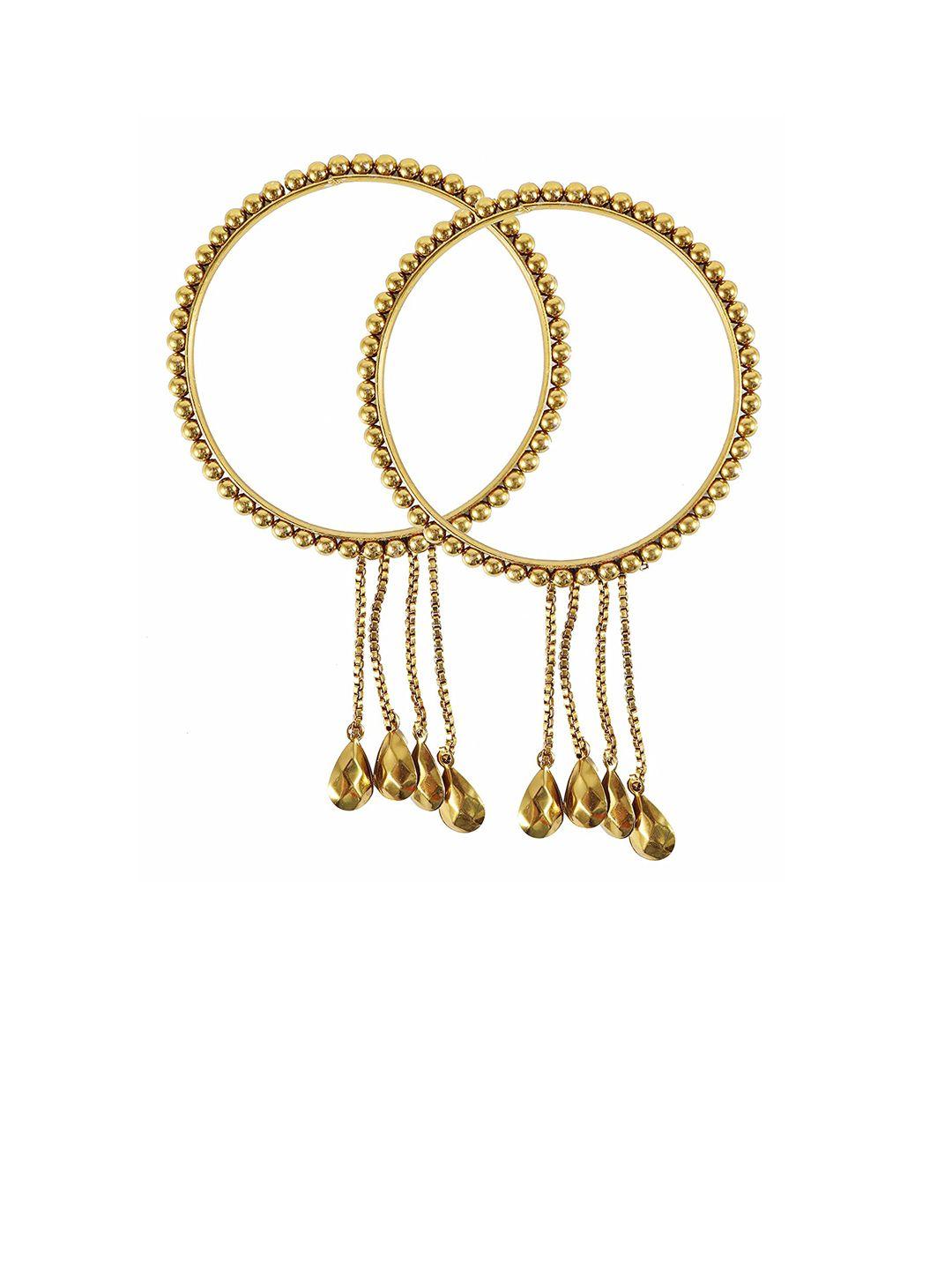 nmii set of 4 gold-plated metal balls-studded dangler kadas
