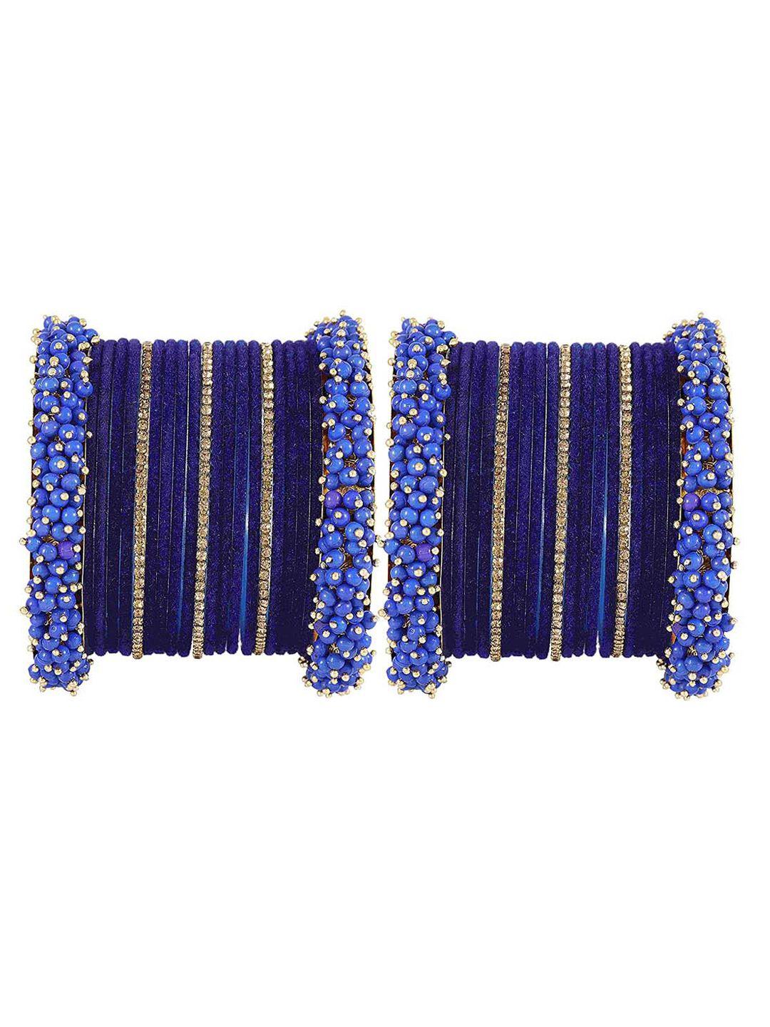 nmii set of 42 zircon gemstone studded antique bangles