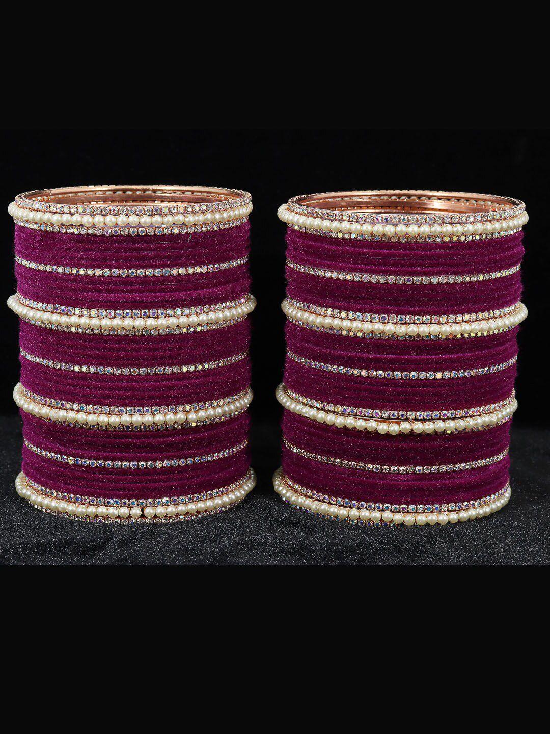 nmii set of 78 velvet cz-studded bangles