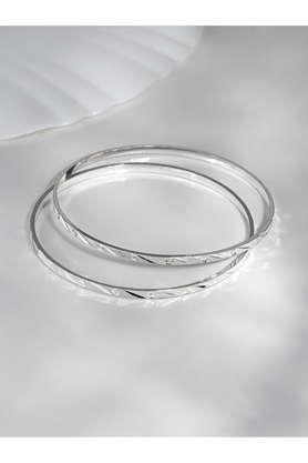 no gemstone sterling silver western bangle