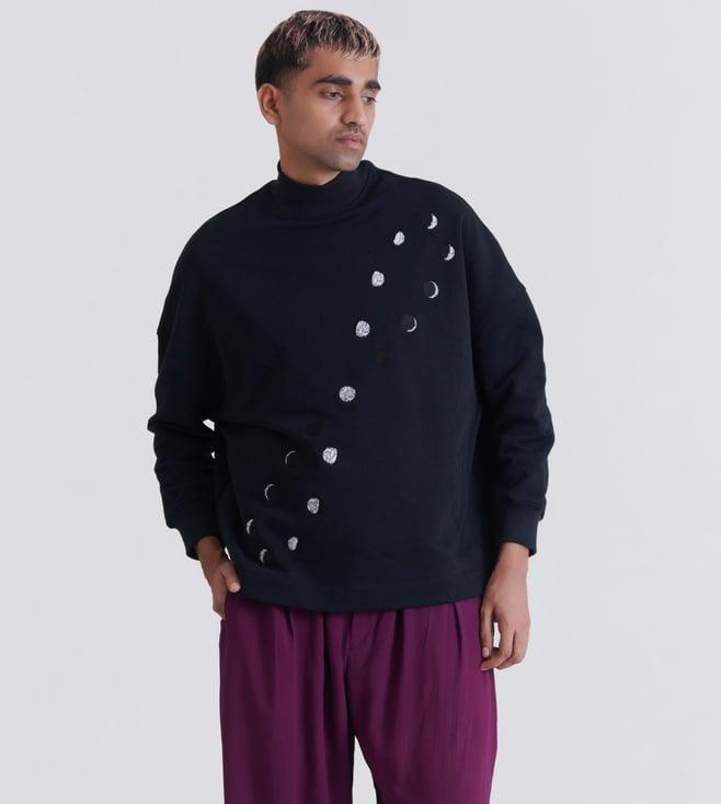 no grey area black neithal moon analemma sweatshirt