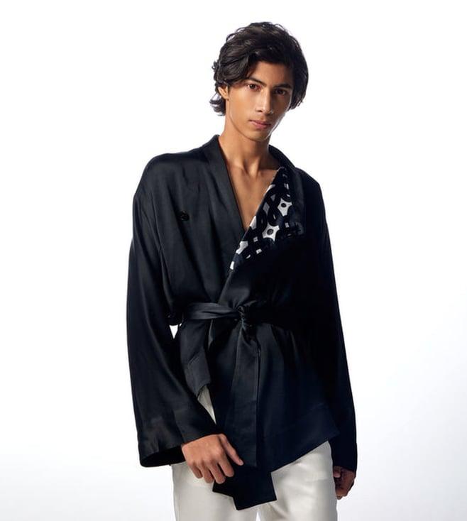 no grey area black pravah robe jacket