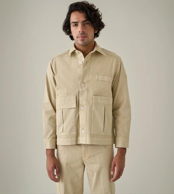 no grey area rice twill utilitarian shacket - unisex