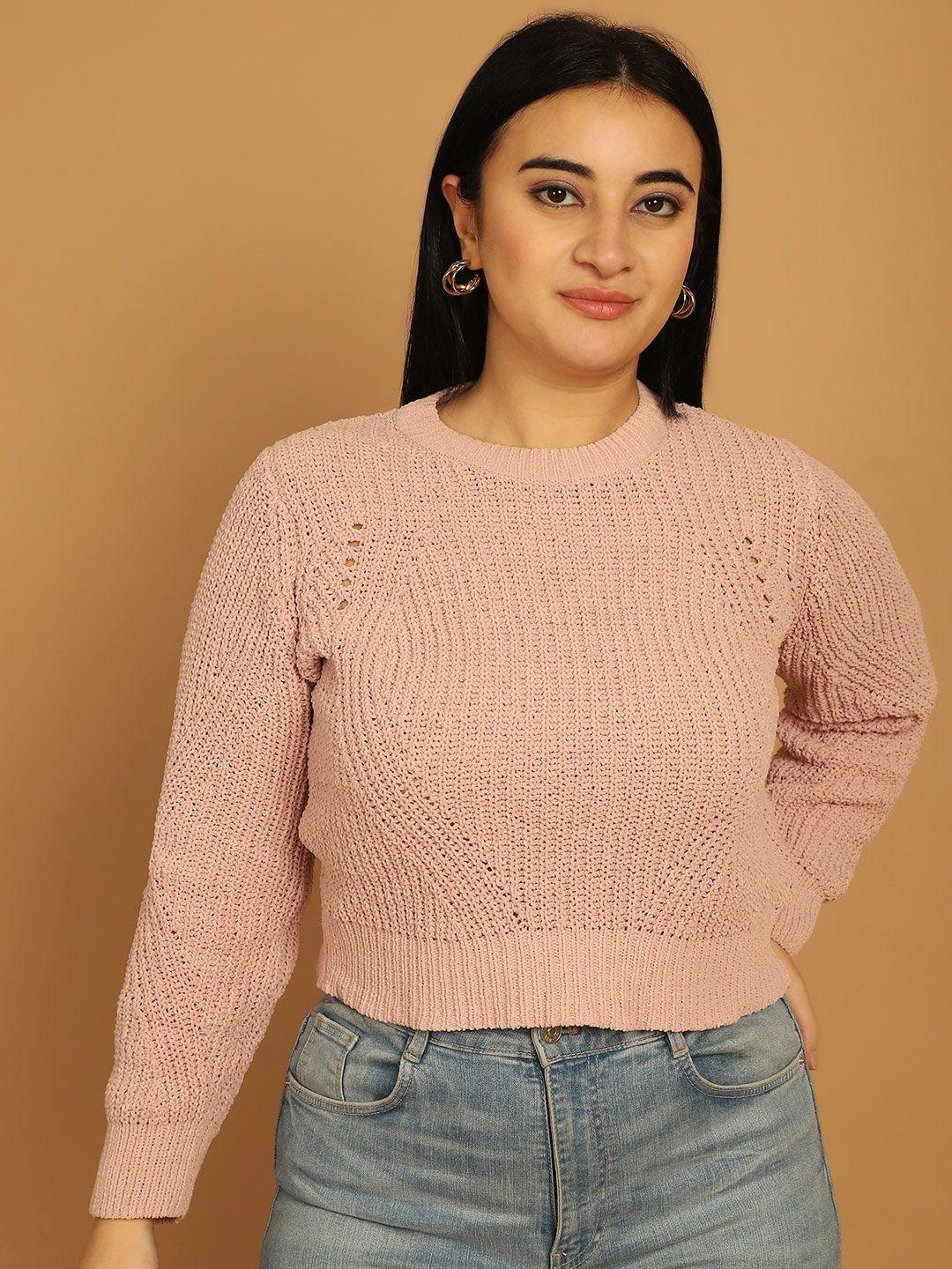 nobarr ribbed round neck pullover