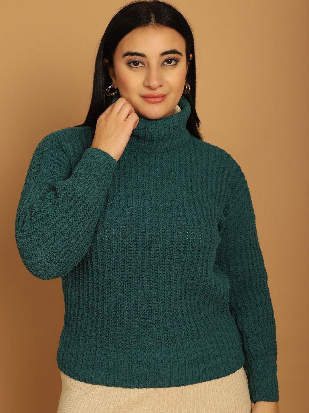 nobarr ribbed turtle neck acrylic pullover