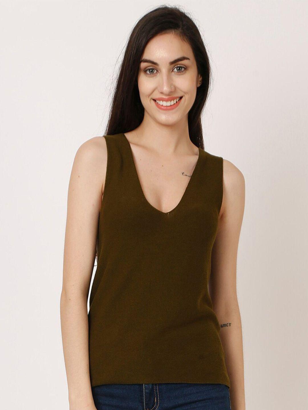 nobarr women  green styled back top