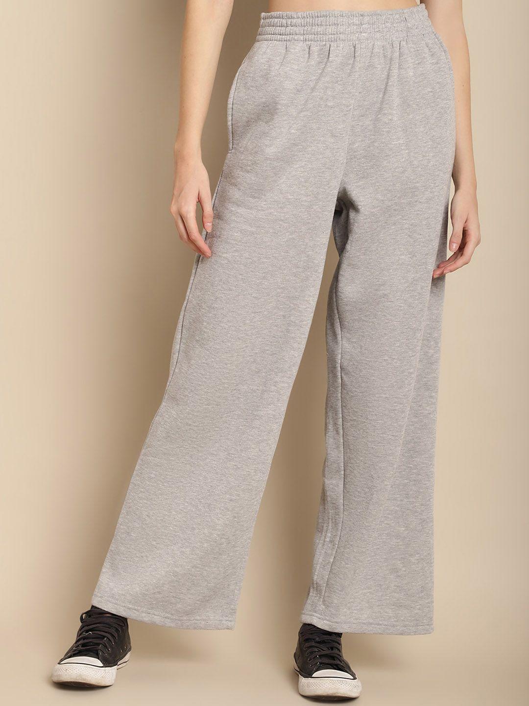 nobarr women flat-front mid-rise parallel trousers