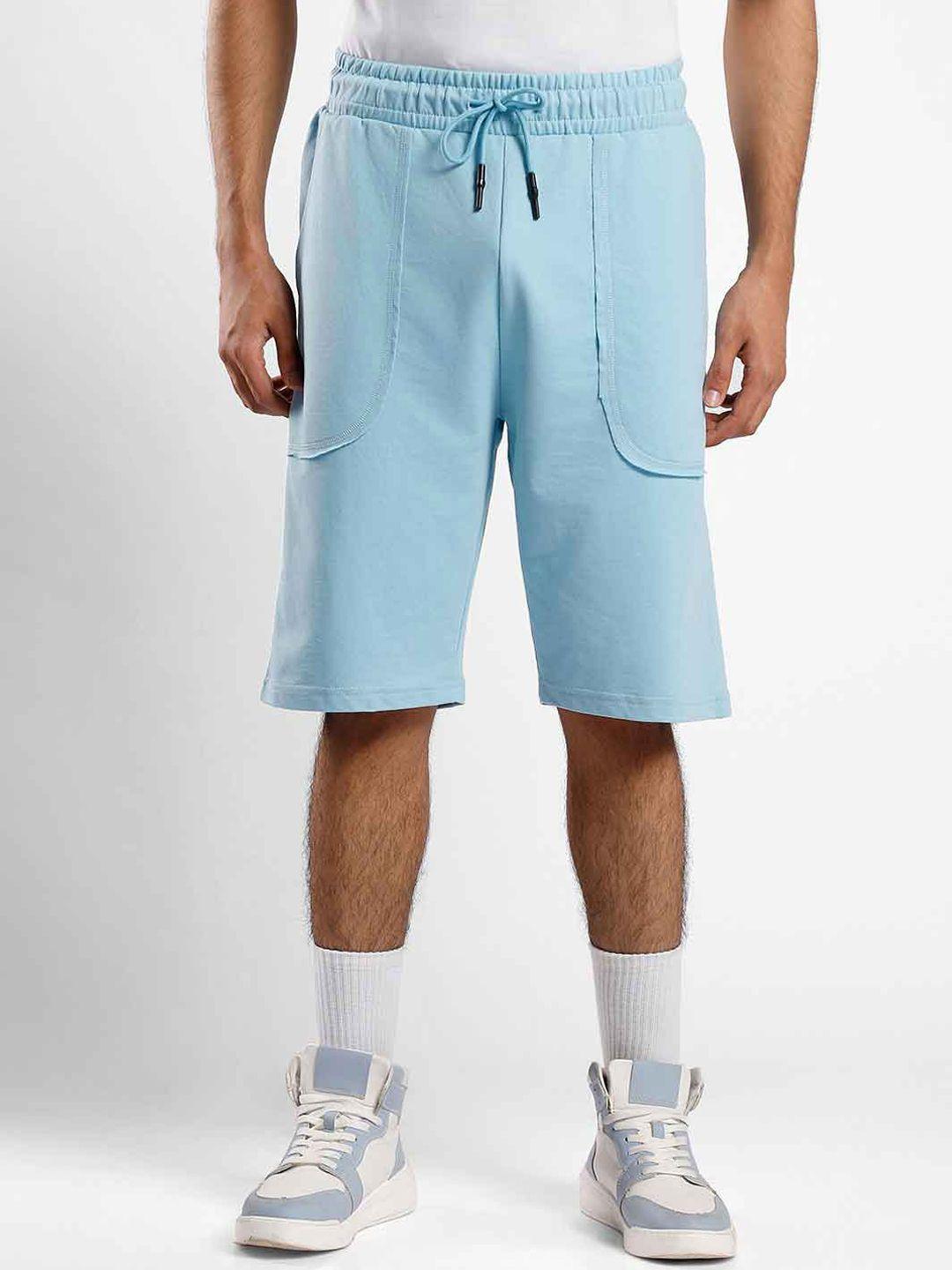 nobero men blue loose fit shorts