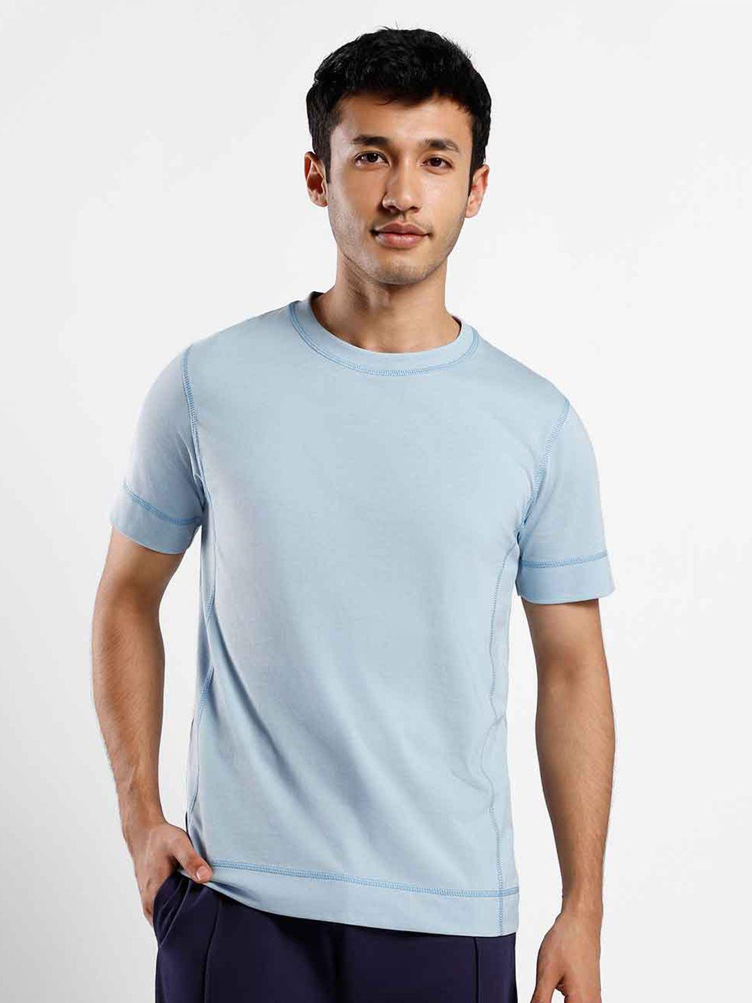 nobero high neck regular sleeves regular fit casual t-shirt