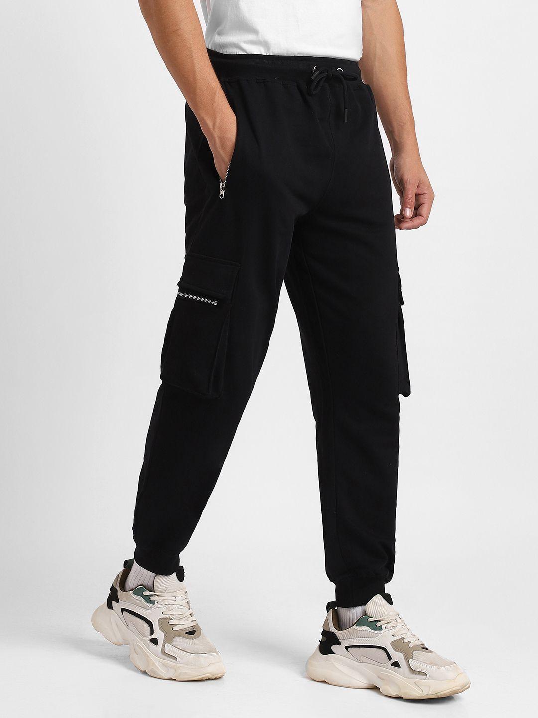 nobero men cotton mid-rise joggers