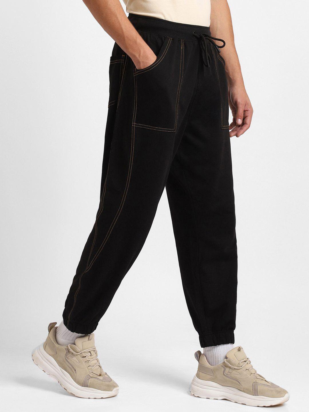 nobero men mid-rise relaxed oversized fit joggers