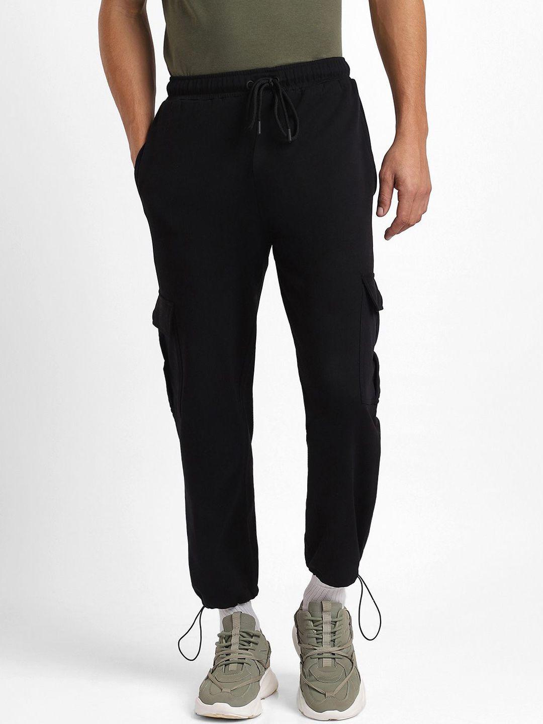 nobero men onyx straight fit mid-rsie joggers with utility box pockets