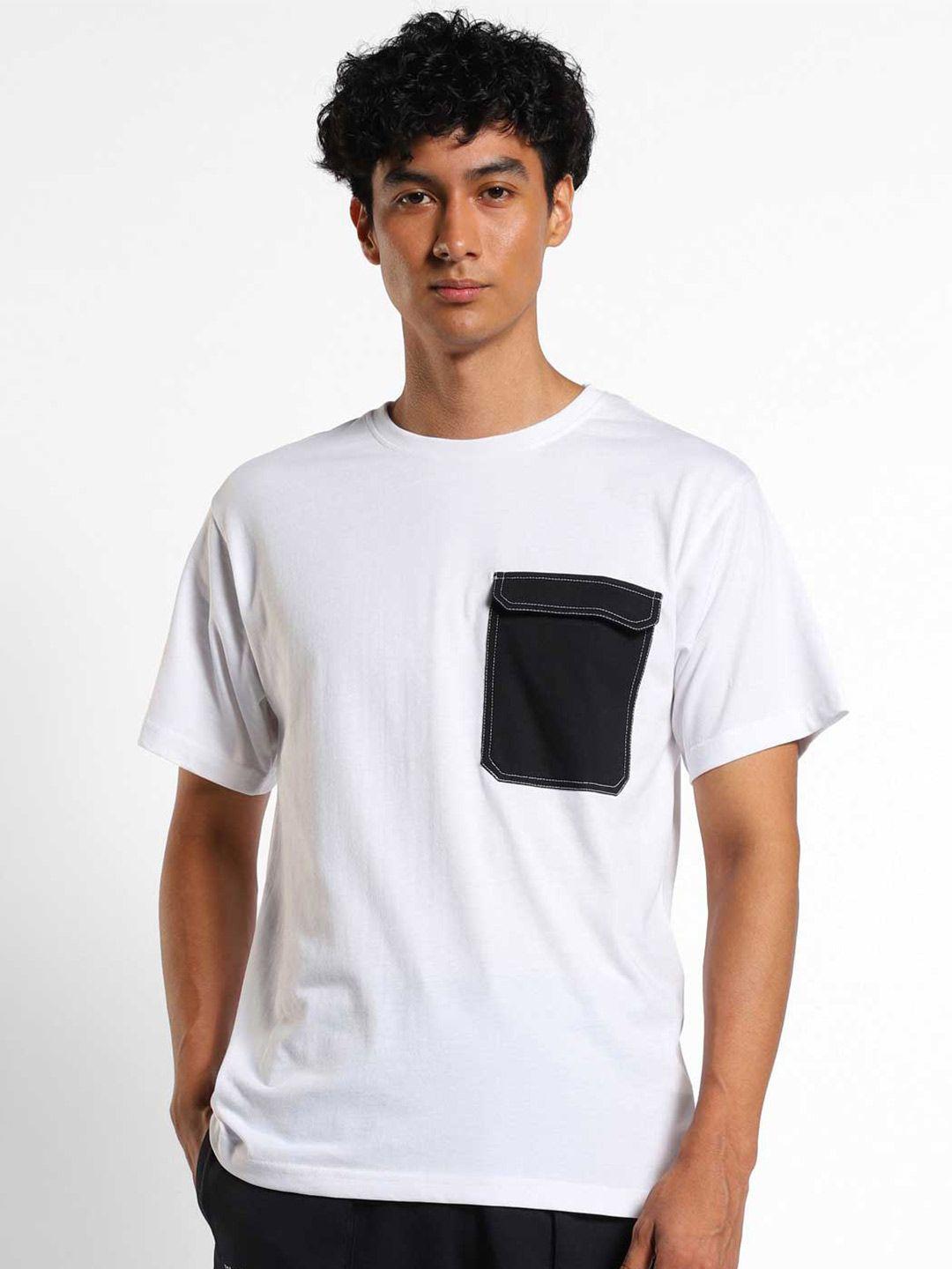 nobero men white pockets t-shirt