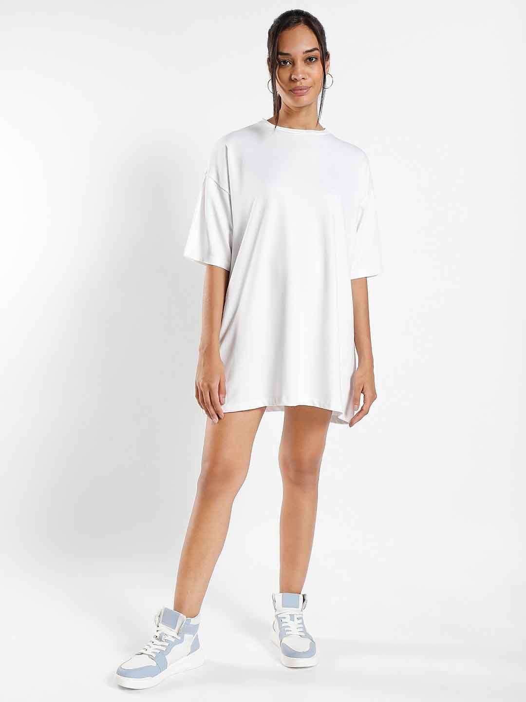 nobero white t-shirt mini dress