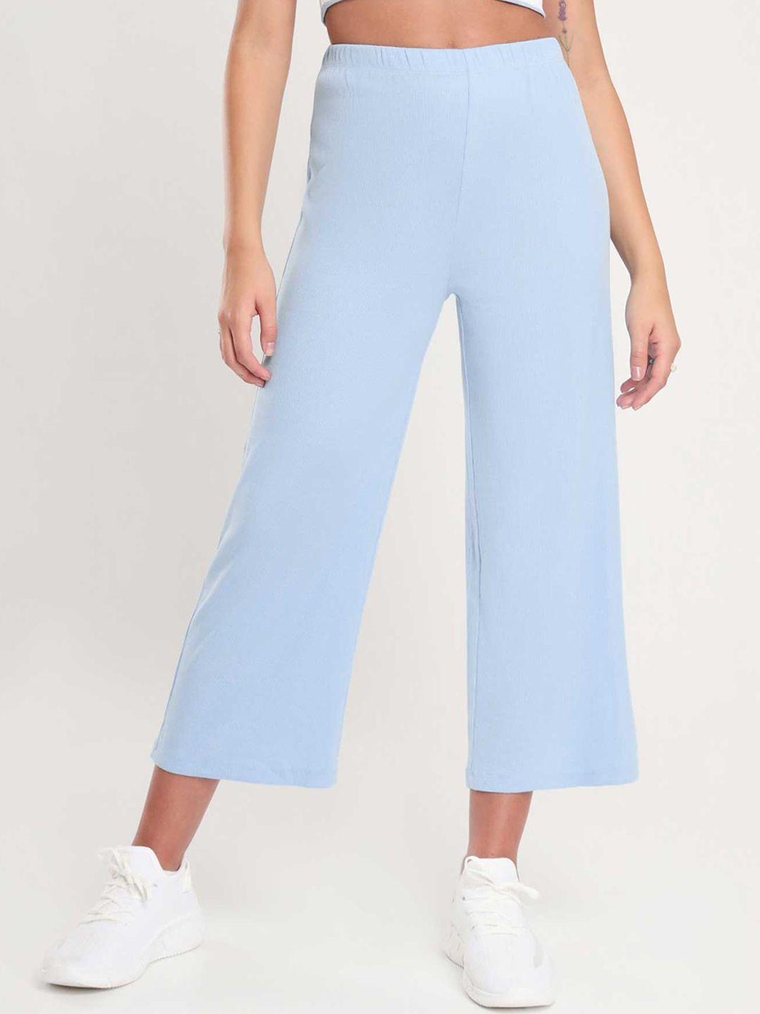 nobero women blue culottes trousers