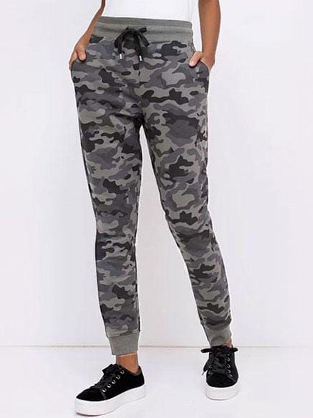 nobero women camouflage printed joggers trousers