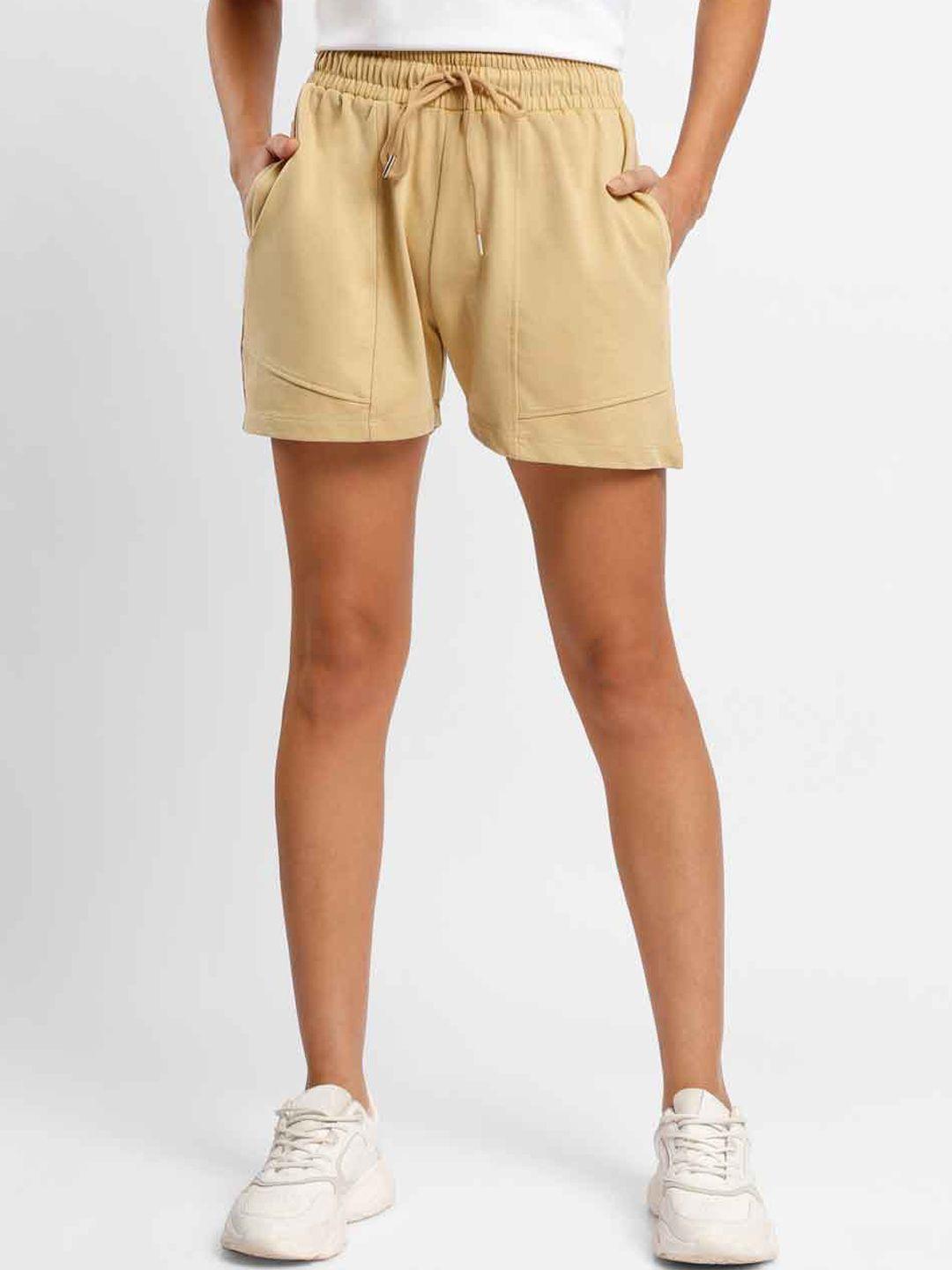 nobero women mid rise high-rise cotton shorts