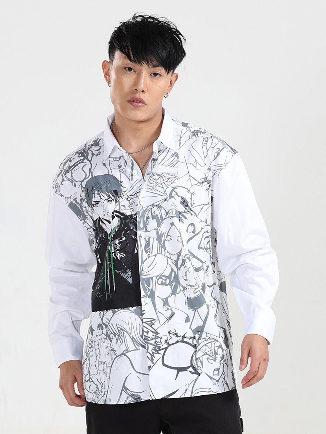 nobiy graphic printed pure cotton casual shirt