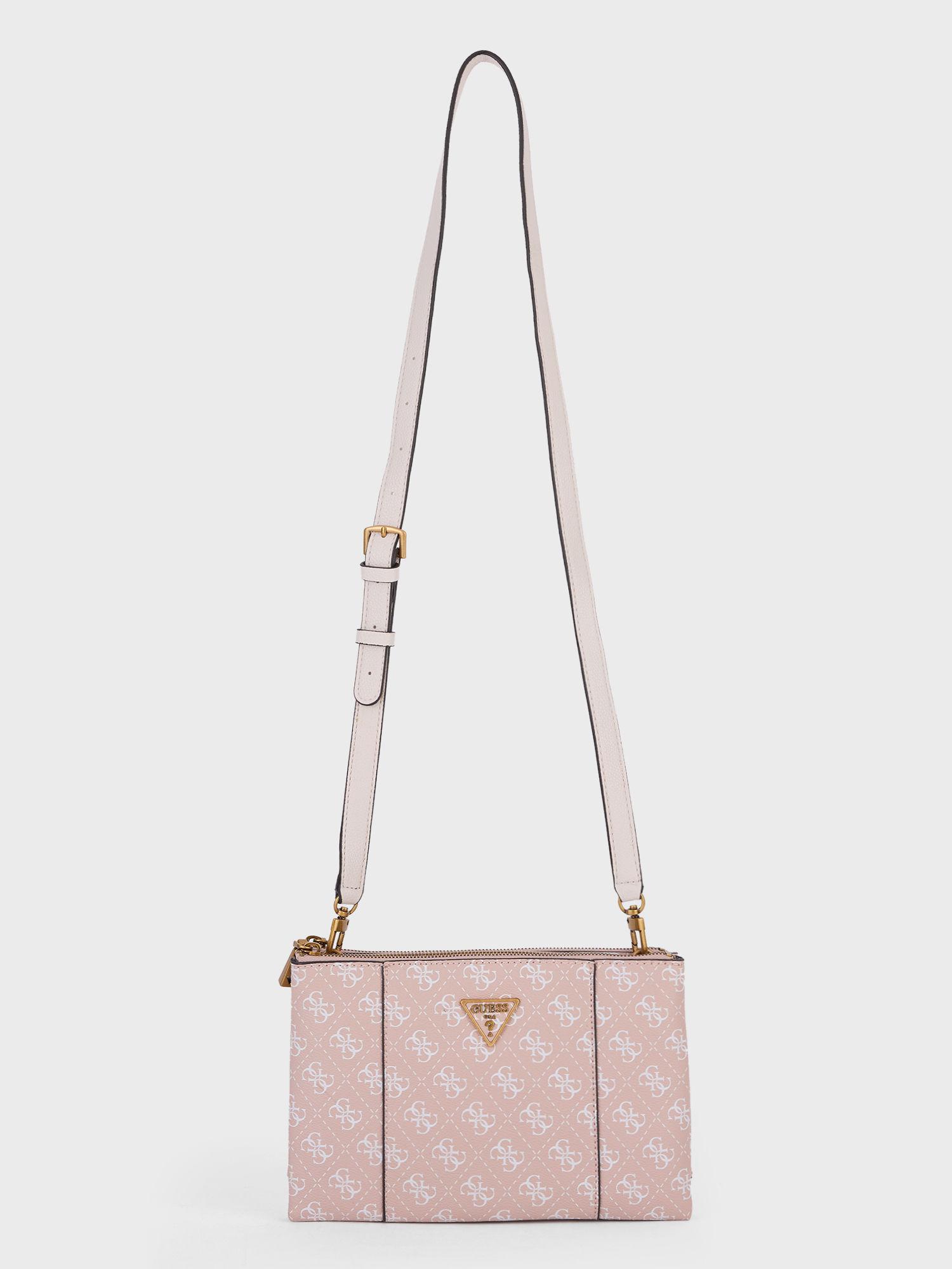 noelle double zip sling bag - pink
