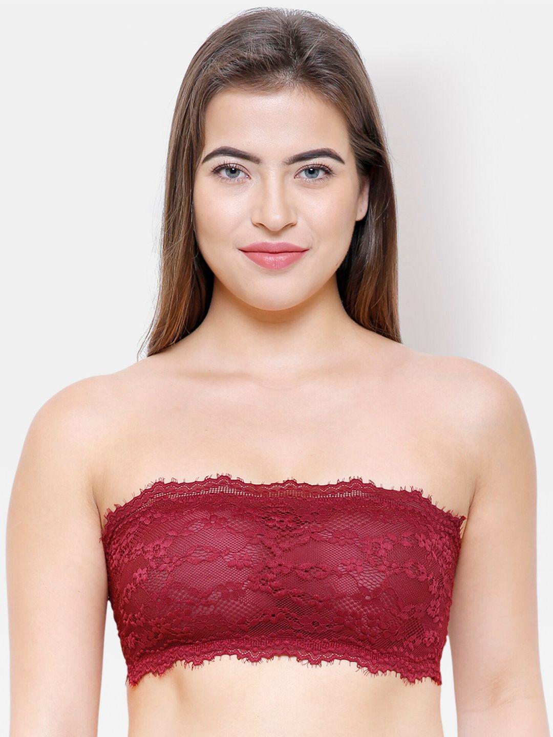noira lace half coverage lightly padded all day comfort bandeau bra
