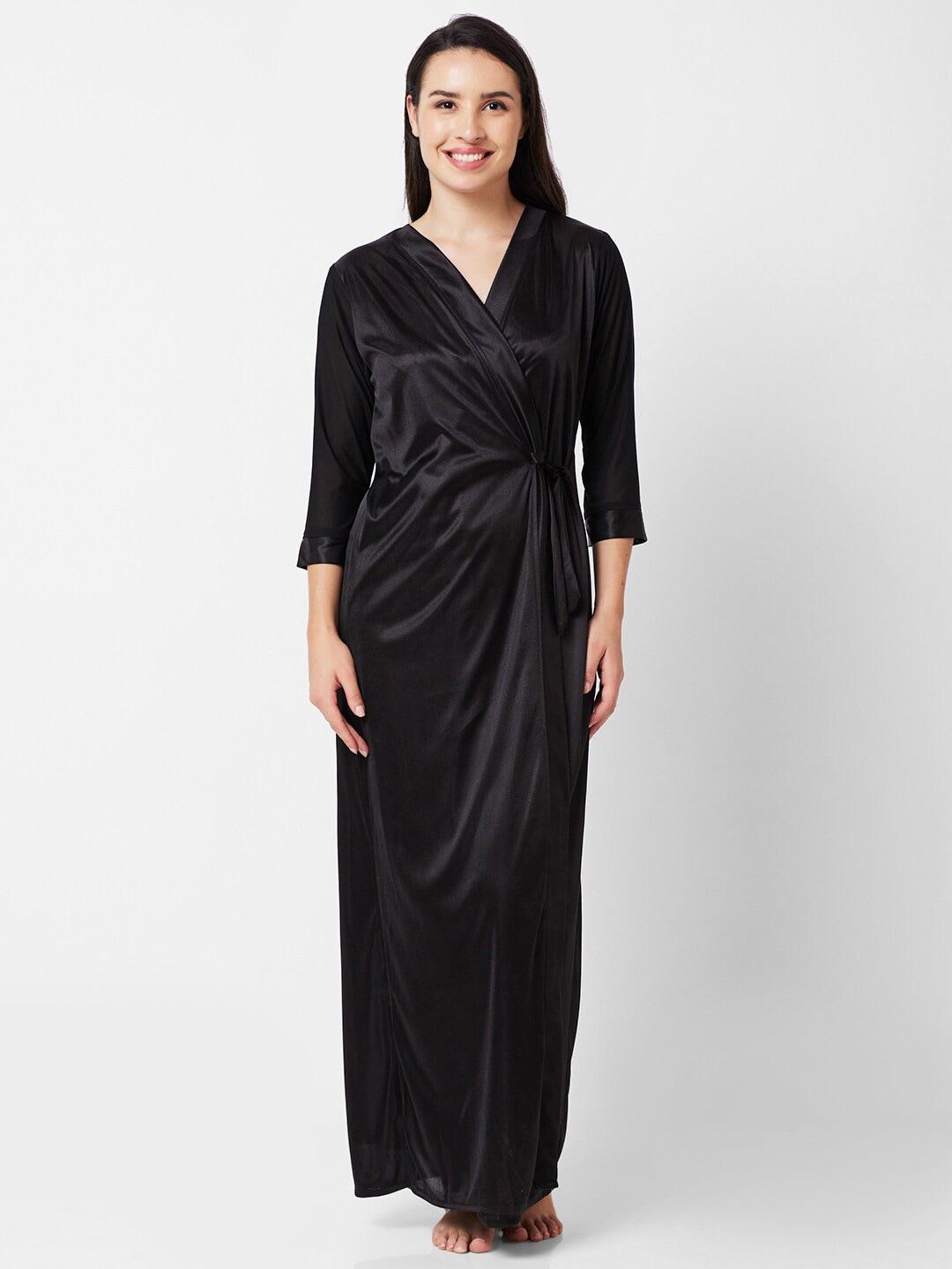 noira satin maxi nightdress with robe