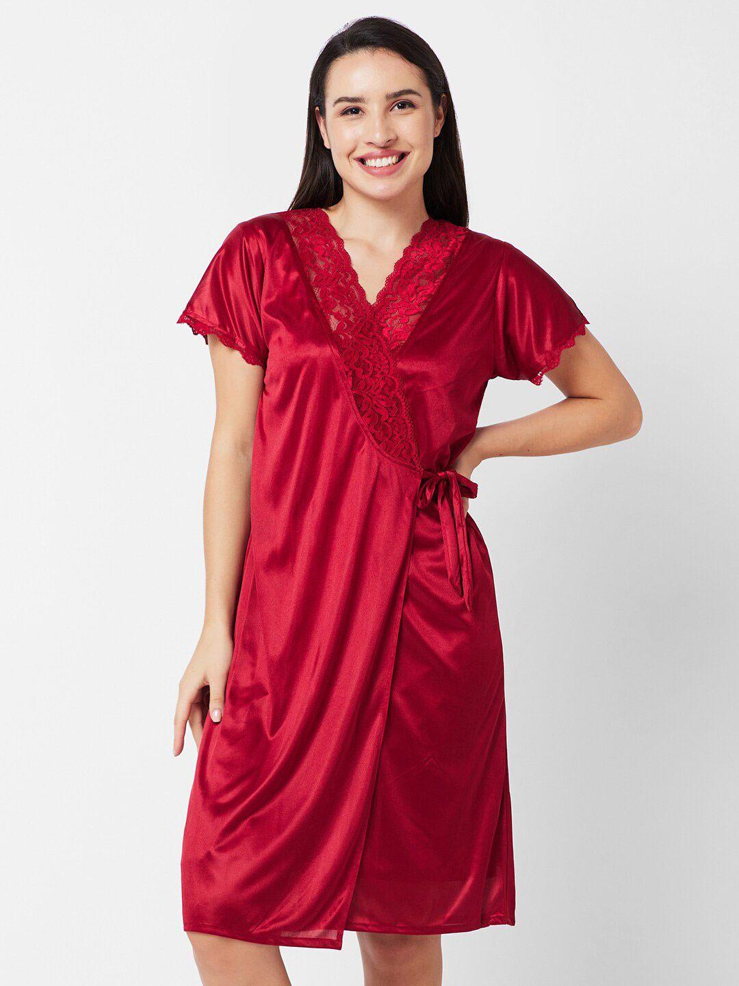 noira satin maxi nightdress with robe