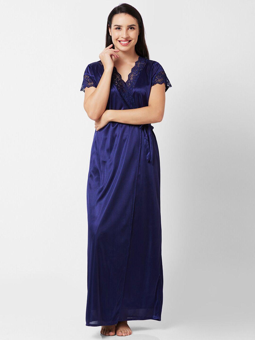 noira satin maxi nightdress with robe