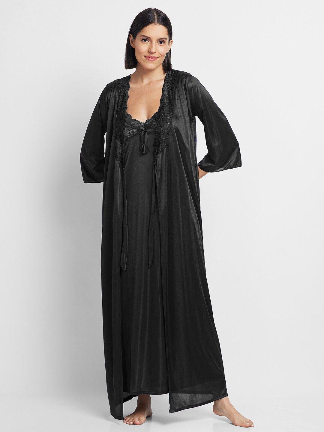 noira shoulder straps satin maxi nightdress