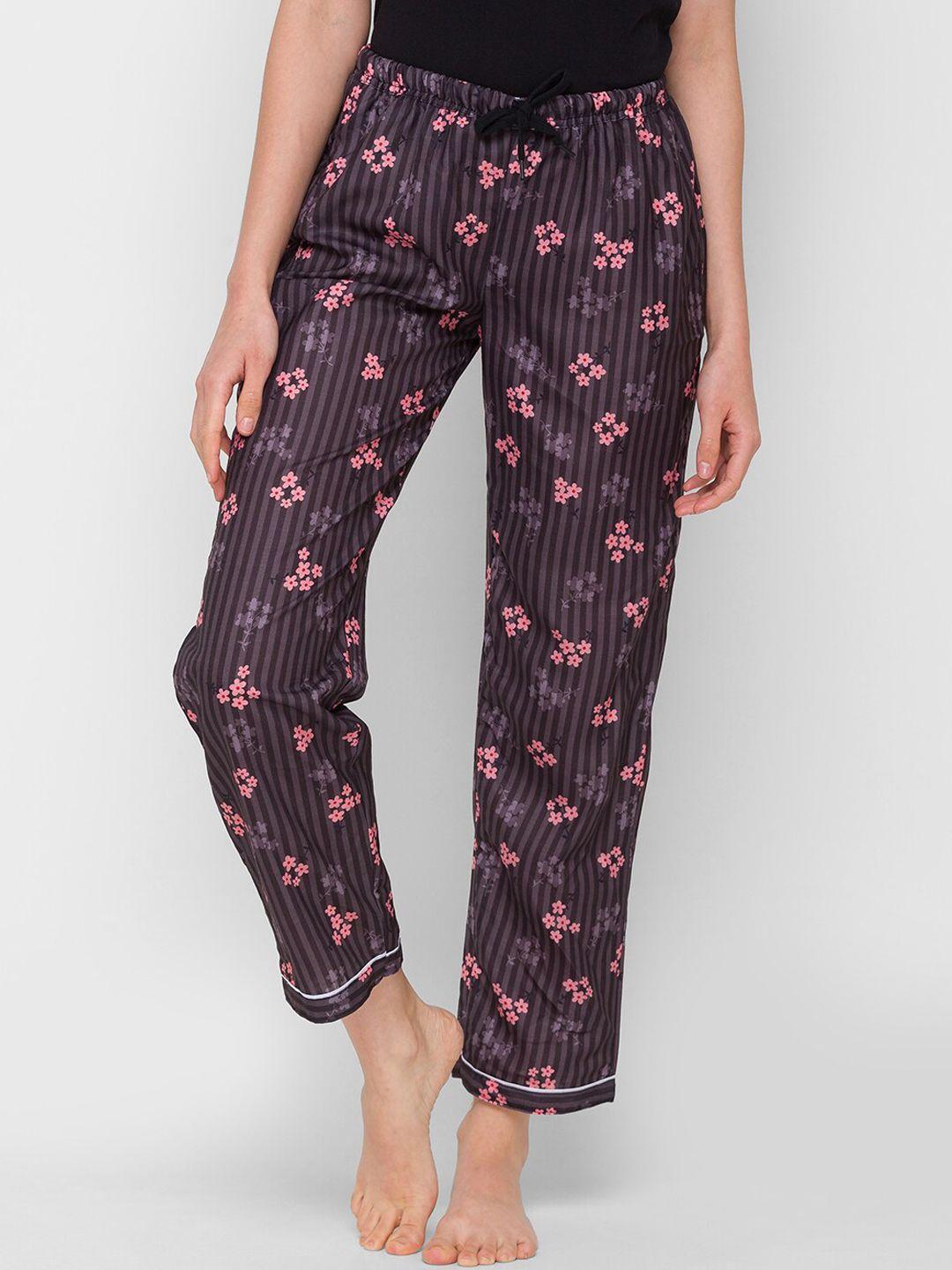 noira women floral printed cotton lounge pants