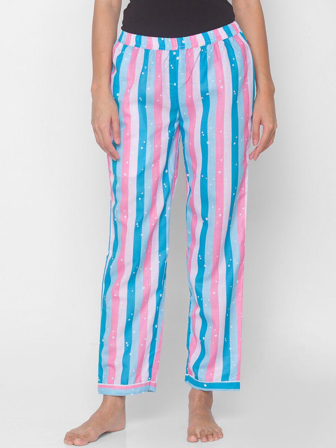 noira women striped cotton lounge pant